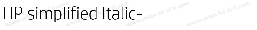 HP simplified Italic字体转换